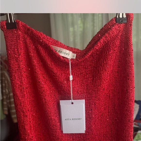 The Carolina Skirt by Asta Resort in Rossa Sequin - Picture 3 of 5
